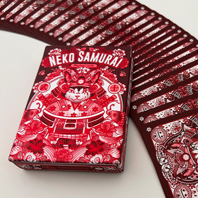 Neko Samurai (Red) Playing Cards